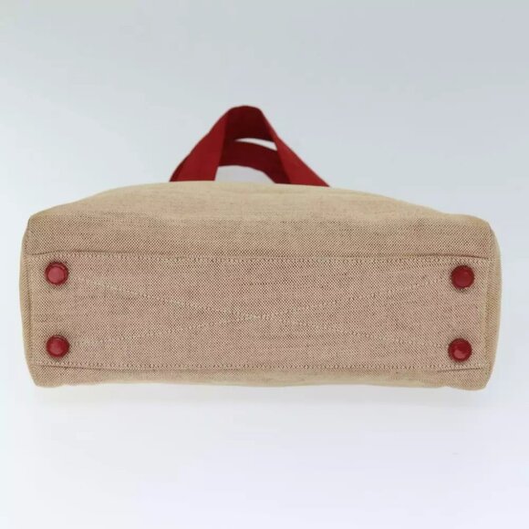 PRADA Sports Tote Bag Canvas Red Beige - Picture 6 of 16